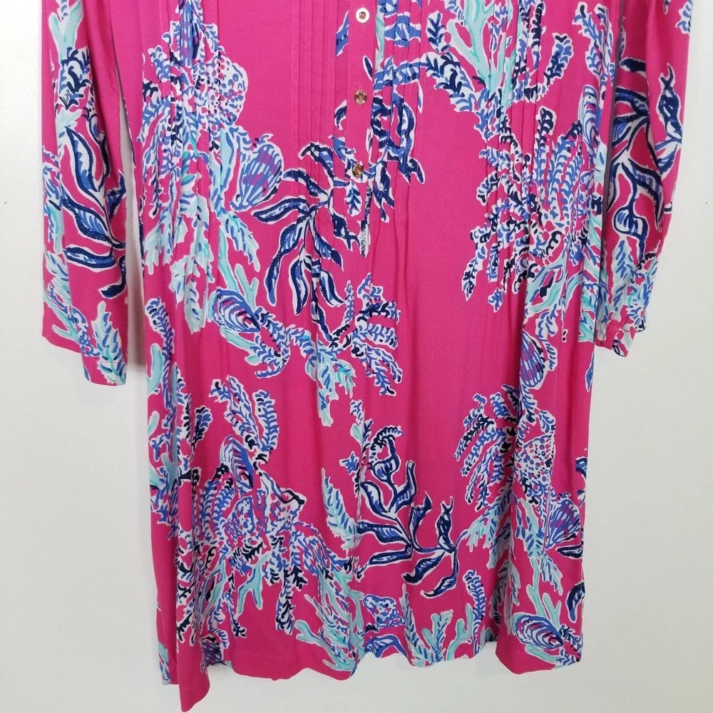 Lilly Pulitzer Sarasota Tunic‎ Dress Sz S Capri Pink Samba Womens Resort